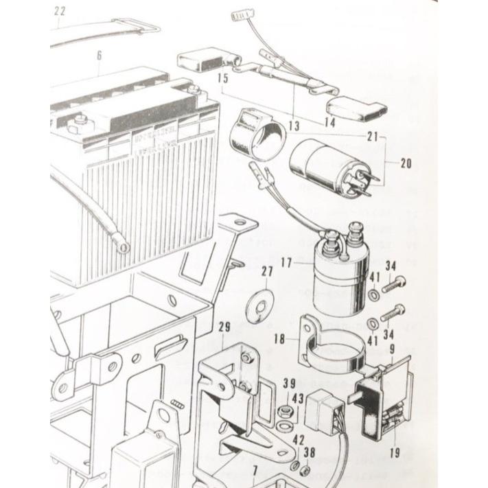 ホンダ（HONDA） CB750K0/K1/K2/K4 スターターマグネチックスイッチ 図