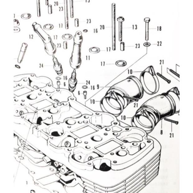 ホンダ（HONDA） CB750K0/K1/K2/K4 プラグキャップ 1台分 図中(11番