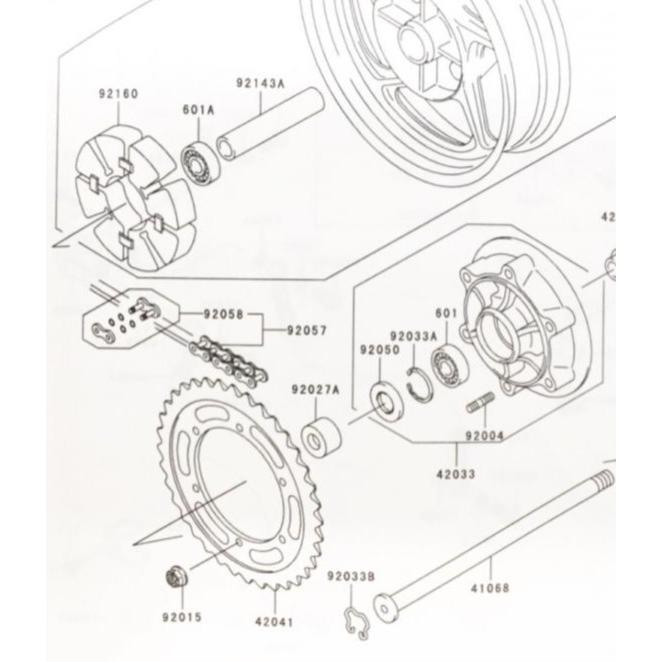 カワサキ（Kawasaki） ゼファー1100(ZRT10A) リヤハブダンパー