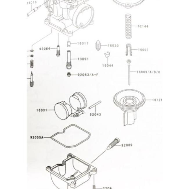 カワサキ（Kawasaki） ゼファー1100RS(ZRT10A) フロート 1台分 図中