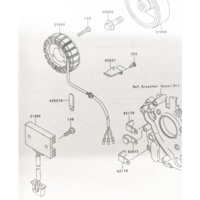 カワサキ（Kawasaki） ゼファーカイ(ZR400C) レギュレター