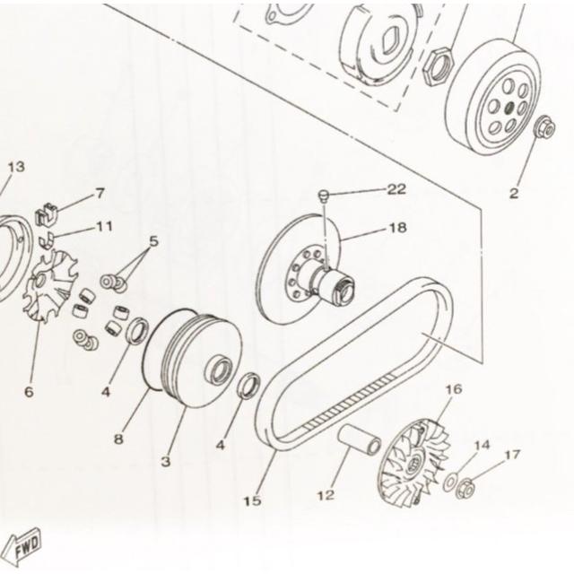 ヤマハ発動機 マジェスティ250/マジェスティC(SG03J) Vベルト