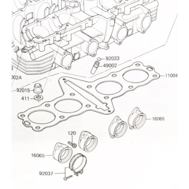 カワサキ Z750GP(KZ750R) インシュレーター(インマニ インテーク カワサキ Z750GP(KZ750R) インシュレーター(インマニ インテーク