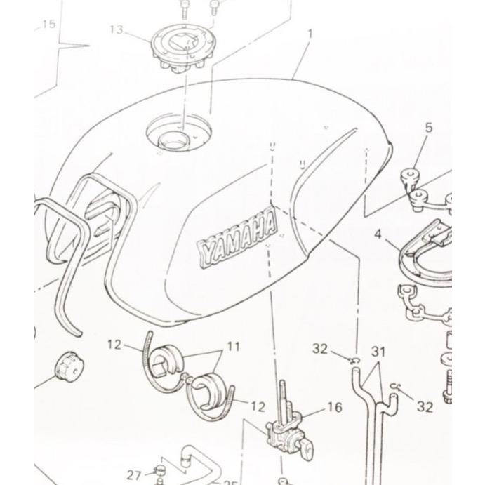 ヤマハ発動機 XJR400/R(4HM) フューエルコック (ガソリンコック ヤマハ発動機 XJR400/R(4HM) フューエルコック (ガソリンコック