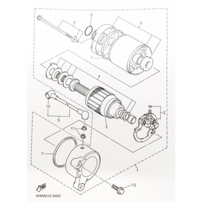 XJR400/R(4HM) 4HM9/4HMA/4HMCは除く セルモーター (スターター XJR400/R(4HM) 4HM9/4HMA/4HMCは除く セルモーター (スターター