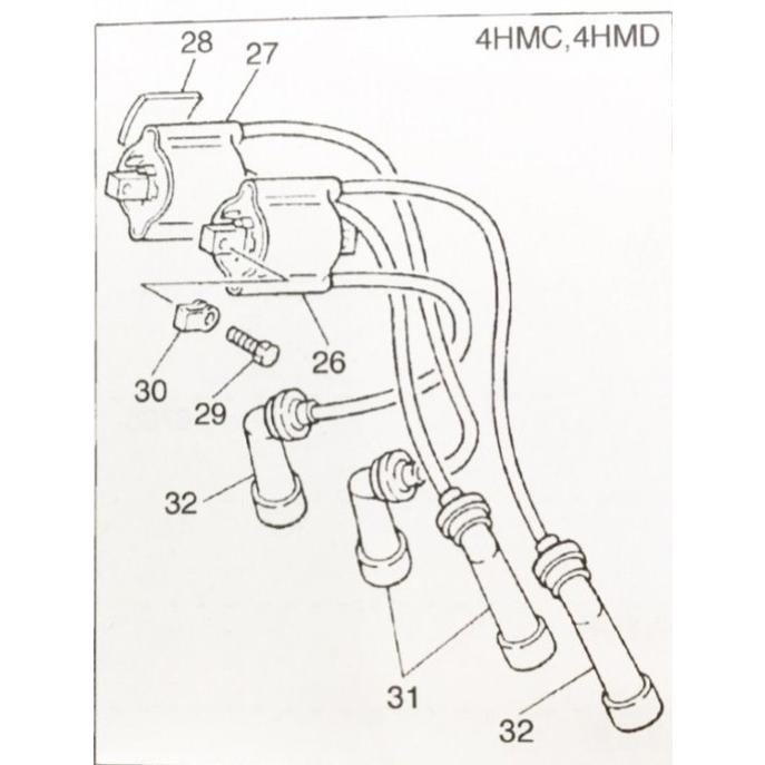 ヤマハ発動機 XJR400/R(4HM) プラグキャップ 1台分 図中(31番 ヤマハ発動機 XJR400/R(4HM) プラグキャップ 1台分 図中(31番