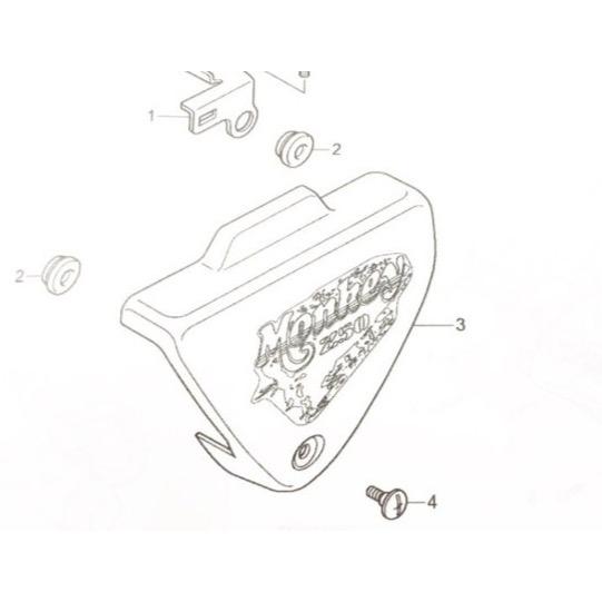 ホンダ（HONDA） モンキー50周年スペシャル(AB27) 白/赤用エンブレム付