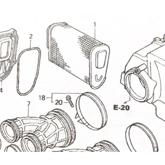 ホンダ X4(SC38) エアクリーナーエレメント (エアフィルター ホンダ X4(SC38) エアクリーナーエレメント (エアフィルター