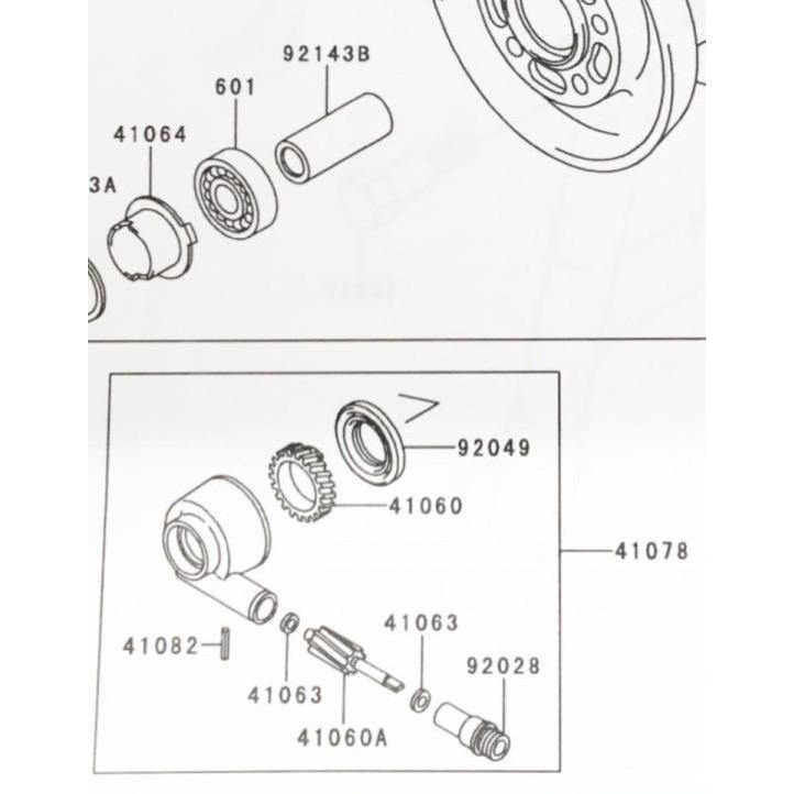 おまいか★ カワサキ ゼファー750RS(ZR750C) メーターギヤケース (メーター