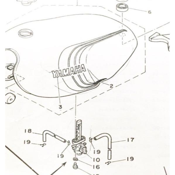 ヤマハ発動機 RZ250(4L3) フューエルコック (ガソリンコック 燃料