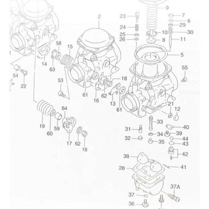スズキ（SUZUKI） GSX1100Sカタナ(GU76A) フロート 1台分 図中(38番