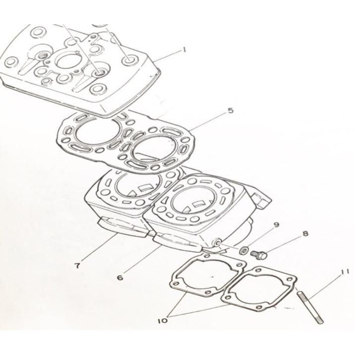 ヤマハ発動機 RZ250(4L3) シリンダーヘッドガスケット ヤマハ発動機 RZ250(4L3) シリンダーヘッドガスケット