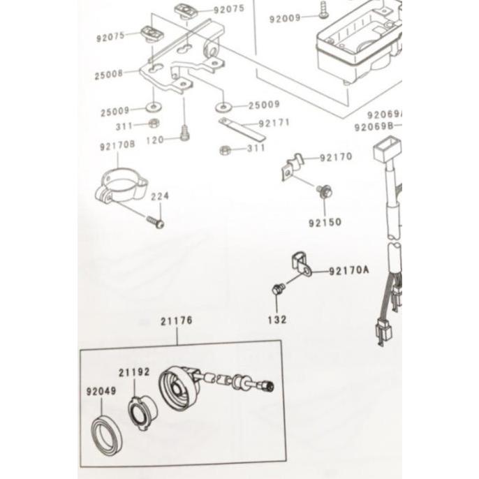 カワサキ（Kawasaki） スーパーシェルパ(KL250G) スピードセンサー 図