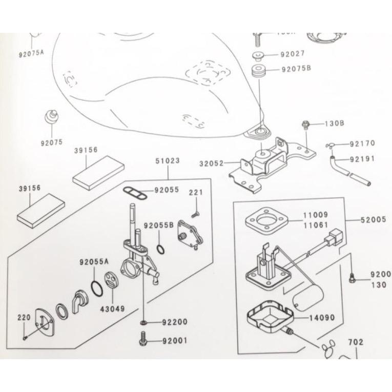 カワサキ バリオス2(ZR250B) 車体番号ZR250B-035854まで カワサキ バリオス2(ZR250B) 車体番号ZR250B-035854まで