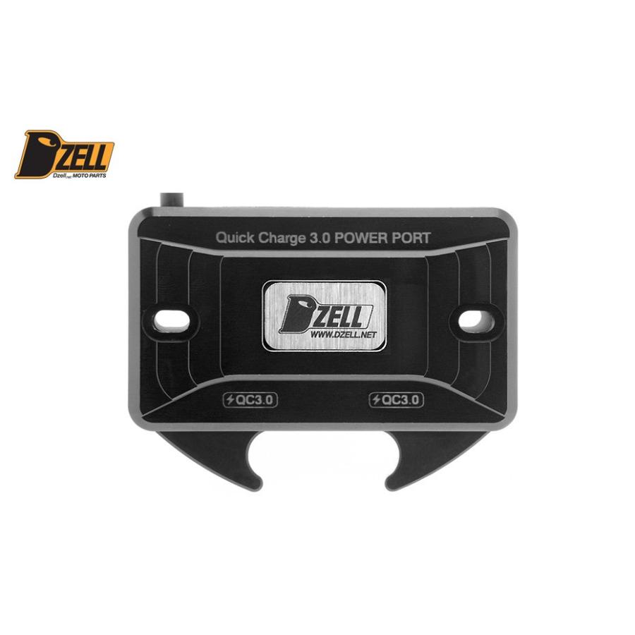 DZELL(ディーゼル) USB　TWOポートY/B　カラー　ブラック 780227　マスターシリンダーリザーブタンクボルトオンタイプUSBポート　充電器｜sps310