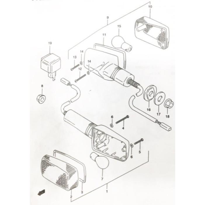 gsx400インパルス　gk79a 純正ウインカー Yahoo!オークション -「gsxインパルス400gk79a」(ウインカー