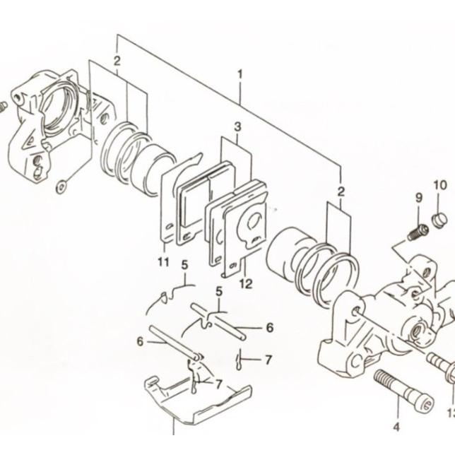 スズキ インパルス400(GK79A) リヤブレーキキャリパーシール スズキ インパルス400(GK79A) リヤブレーキキャリパーシール