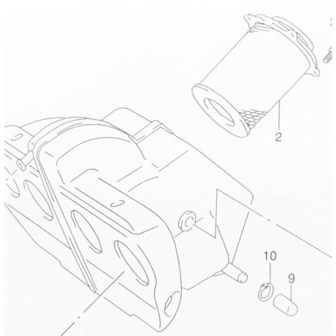 スズキ（SUZUKI） イナズマ400(GK7BA) エアクリーナー (エアエレメント