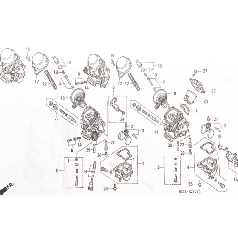 ホンダ（HONDA） CB1000SF(SC30) キャブレターガスケットセット