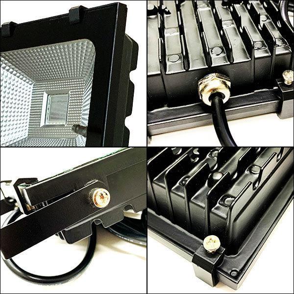 LED投光器 50W 500W相当 防水 3m配線 イルミネーション16色RGB 10台set 送料無料の画像