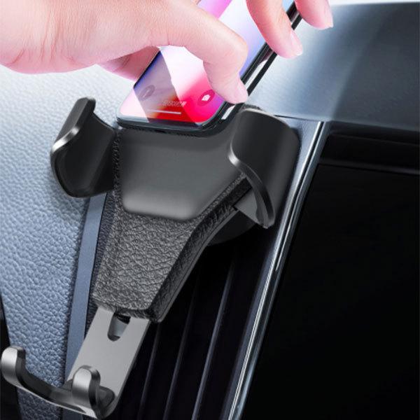 スマホホルダー 最大71 Offクーポン 車載ホルダー 重力 自動開閉式 カーホルダー スタンド 携帯 スマートフォン 車 エアコン 送料無料 車載