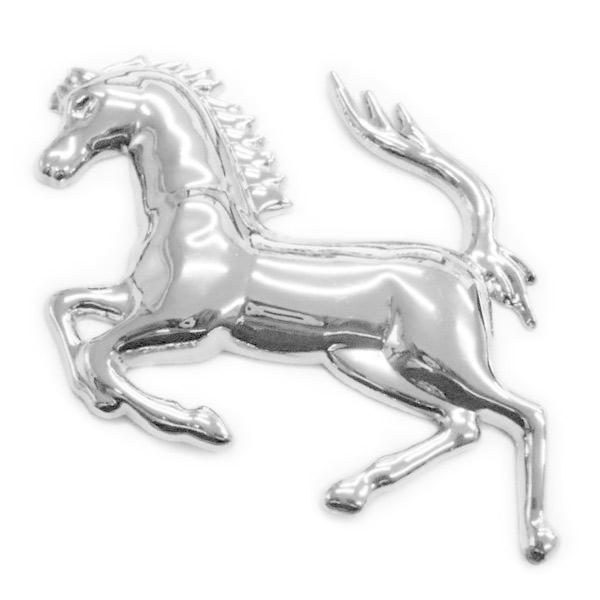エンブレム 車 ステッカー ホース 馬 フェラーリ パーツ 3d アクセサリー ロゴ マーク バックドア 外装 色シルバー左向き 送料無料 Horse Silver L Sticker Shopスマイル 通販 Yahoo ショッピング