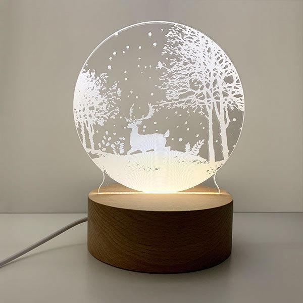 LED ナイトライト 3D アート 調光 調色 卓上 インテリア USB接続