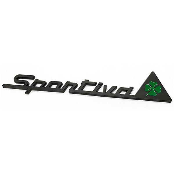 エンブレム 車 ステッカー Sportiva 四つ葉 Outlet Sale パーツ カー用品 3d 外装 アクセサリー マーク ロゴ 色ブラック バックドア 送料無料