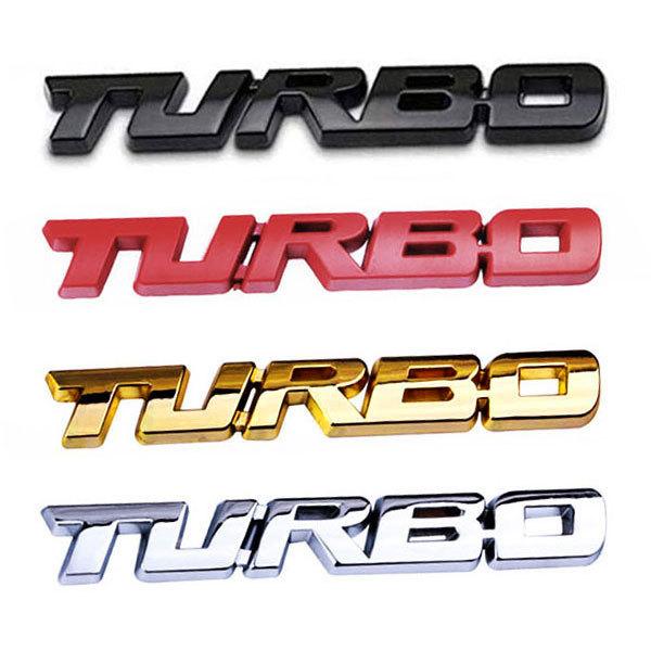 エンブレム 車 ステッカー Turbo ターボ パーツ カー用品 3d アクセサリー ロゴ マーク バックドア 外装 Eタイプ 送料無料 メーカー直送
