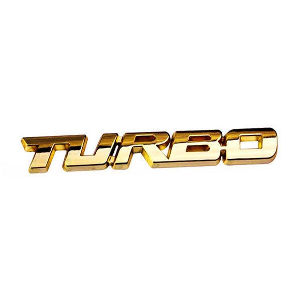 エンブレム 車 ステッカー Turbo ターボ パーツ カー用品 3d アクセサリー ロゴ マーク バックドア 外装 Eタイプ 色ゴールド 送料無料 激安ブランド