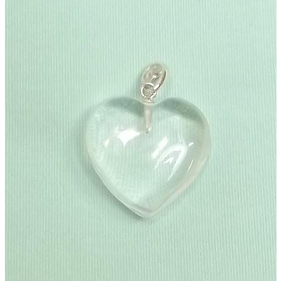 クリスタル(水晶) ペンダントトップ ハートカット 天然石