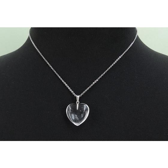 クリスタル(水晶) ペンダントトップ ハートカット 天然石