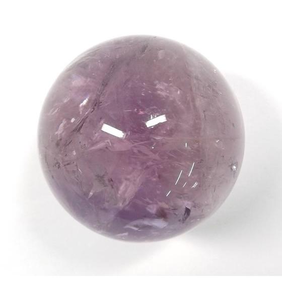 アメジスト(紫水晶) 丸玉 台座付き 直径 約46.5mm : エスピーストーン