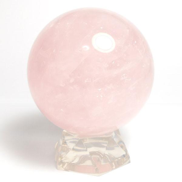 ☆超巨大　ローズクォーツ 丸玉 6kg!!!☆天然石NO.147 特大丸玉 ローズクォーツ 丸玉 台座付 直径約122mm 重さ2518g 天然石