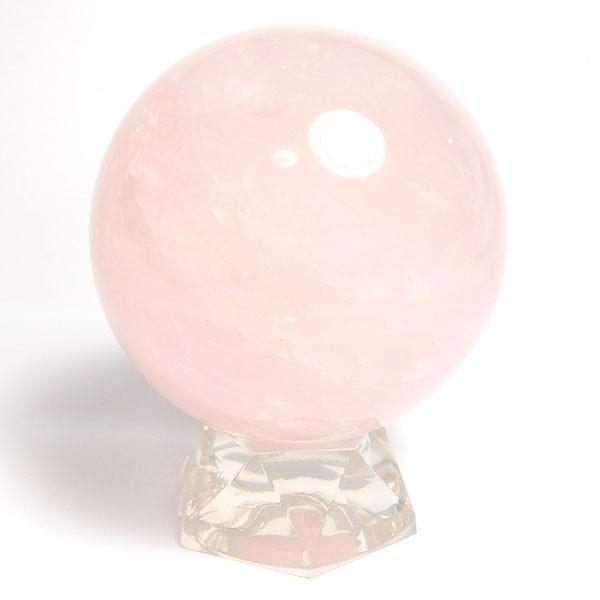 ローズクォーツ(紅水晶) 丸玉 67mm 台座付き 天然石 パーワーストーン