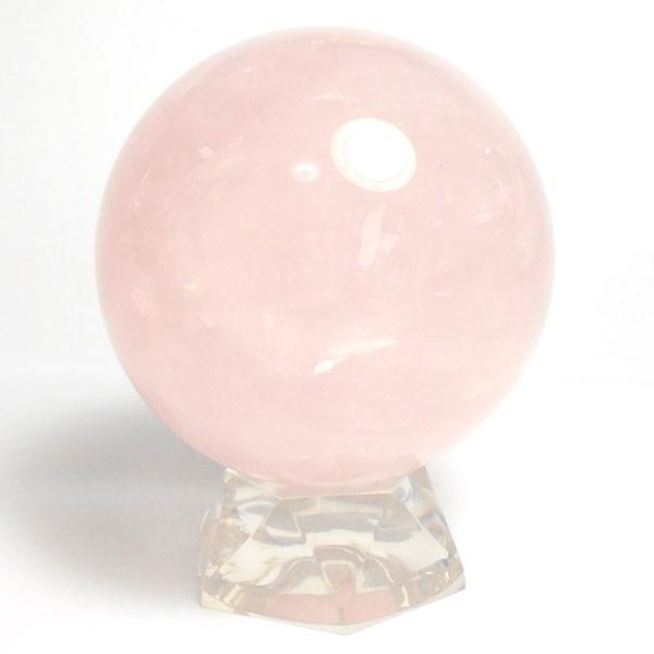 ローズクォーツ(紅水晶) 丸玉 67mm 台座付き 天然石 パーワーストーン