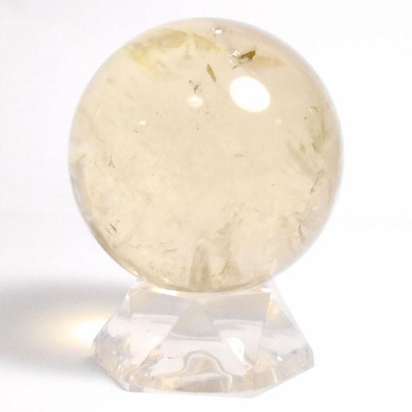 シトリン(天然)黄色水晶 丸玉 52mm 台座付き 天然石 パーワーストーン