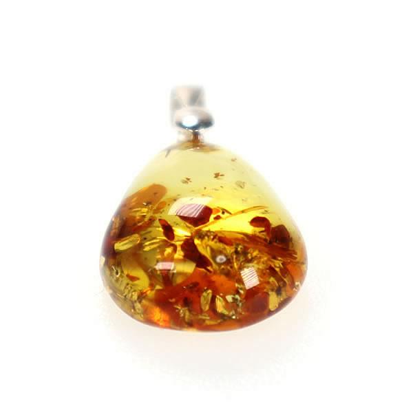 アンバー(琥珀) ペンダントトップ しずく型 天然石 パワーストーン