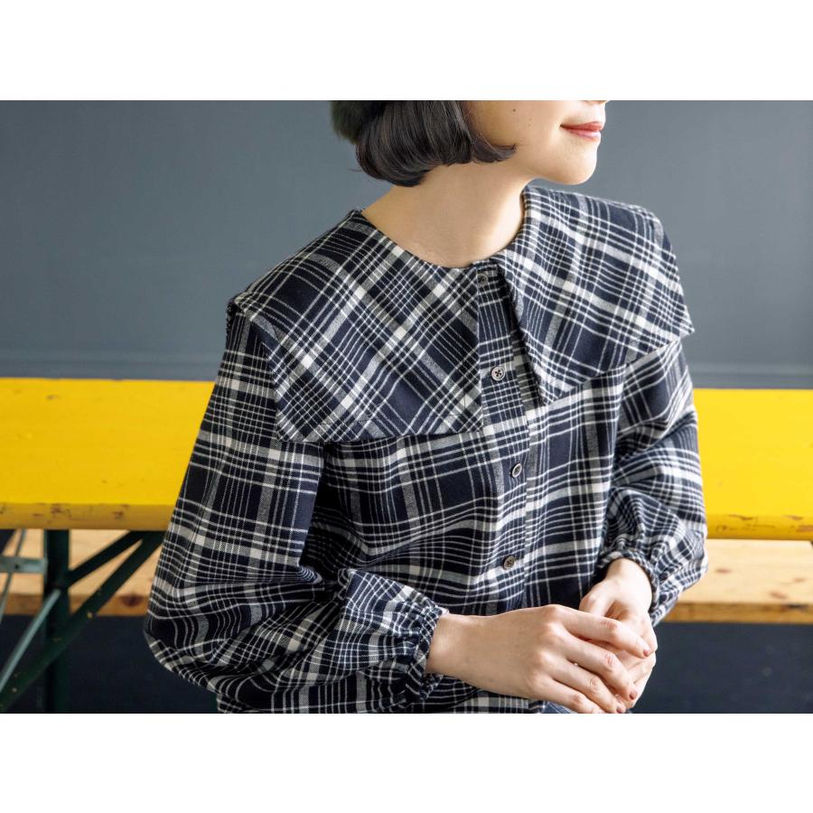 セーラーカラーブラウスdesigned by enanna （EN-0001）型紙S M L LLサイズ【型紙/パターン/ソーイング/縫い代付き/4サイズ】 |  | 04
