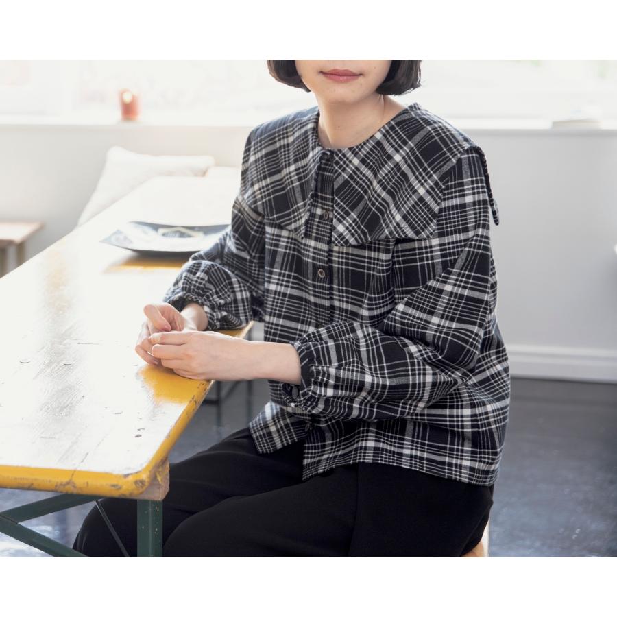 セーラーカラーブラウスdesigned by enanna （EN-0001）型紙S M L LLサイズ【型紙/パターン/ソーイング/縫い代付き/4サイズ】 |  | 03