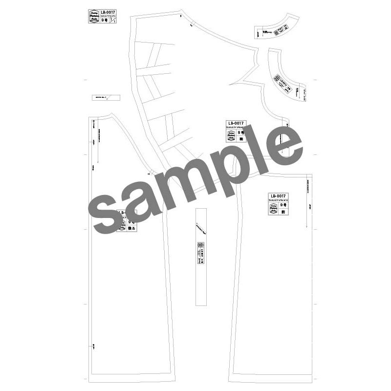 ランタンスリーブワンピース型紙　9 11 13 15サイズ【ブティック社/型紙/大人服/パターン/4サイズ/ワンピース/レディース/縫い代付き/かんたん/ソーイング】 |  | 11