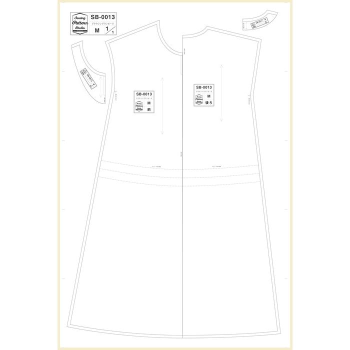ブラウジングワンピース Designed by Yuko Katayama　型紙　S　M L　LLサイズ【型紙/パターン/レディース/ワンピース/4サイズ/縫い代付き/ソーイング/洋裁/】 |  | 02