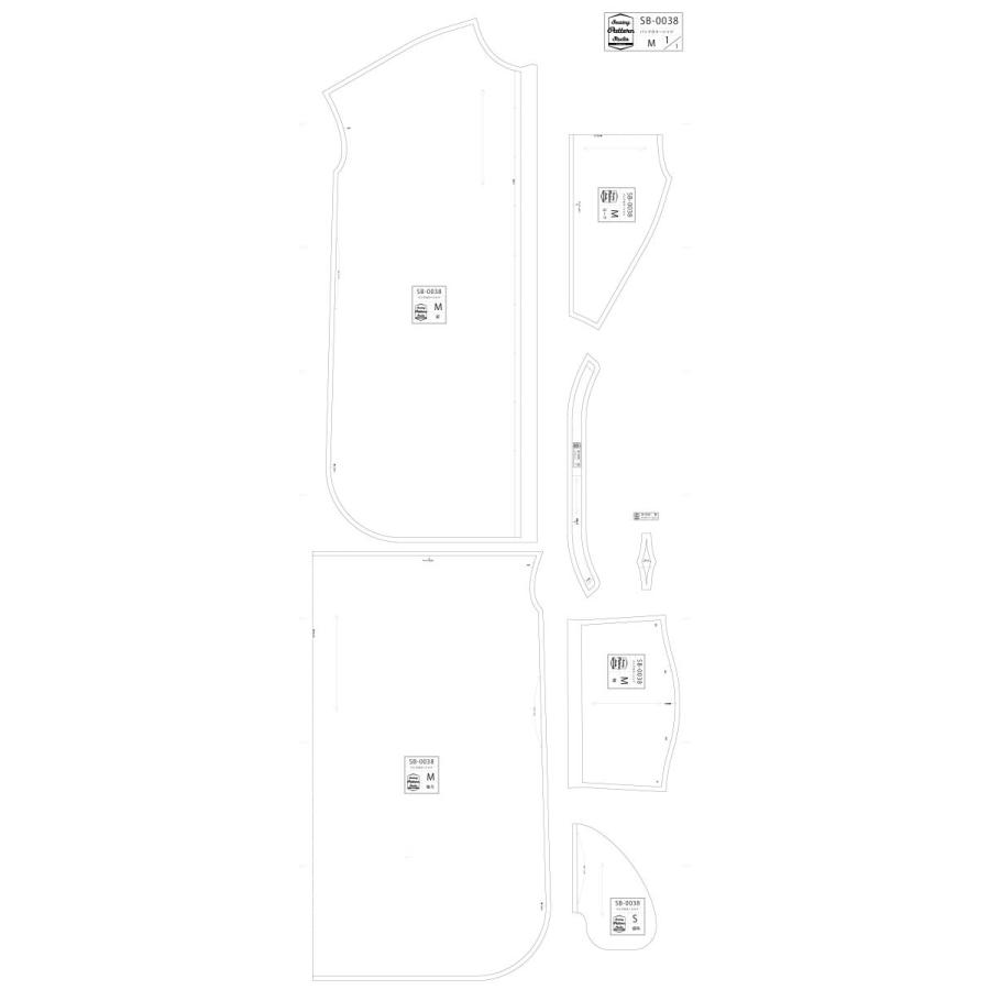 バンドカラーシャツ　型紙　S　M　Lサイズ【ブティック社/型紙/大人服/パターン/縫い代付き】 |  | 04