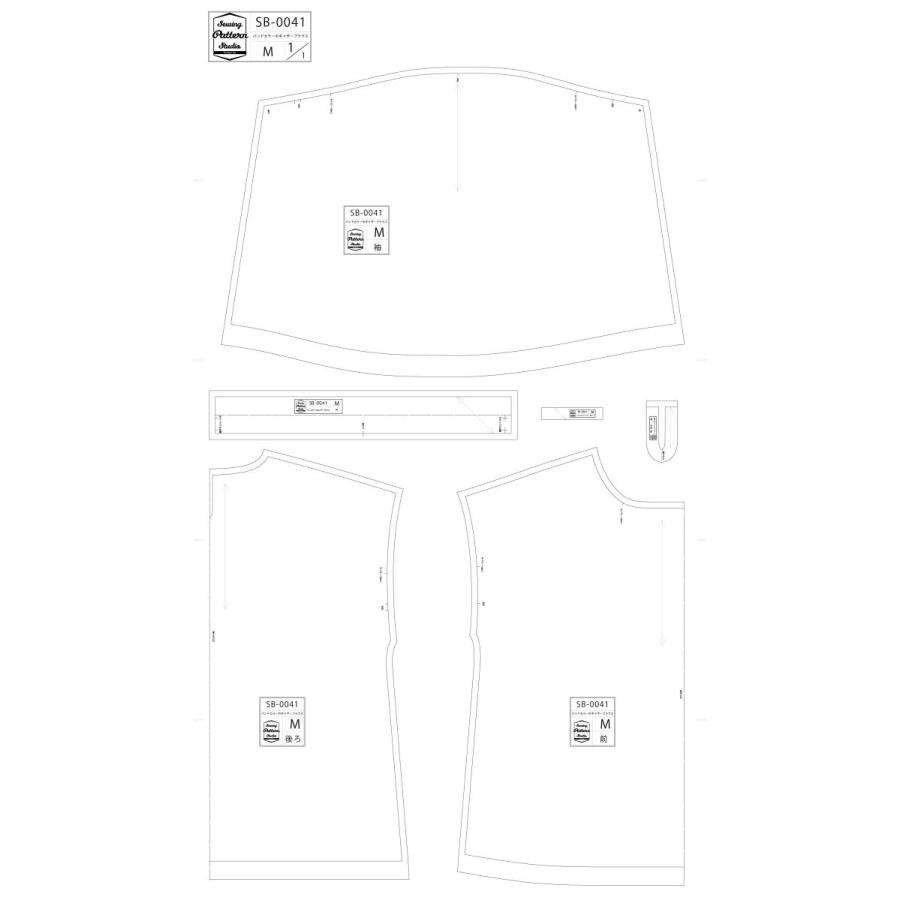 【型紙】バンドカラーのキャザーブラウス(SB-0041)　型紙　S　M　L　LLサイズ【ブティック社/型紙/大人服/パターン/縫い代付き】 |  | 03