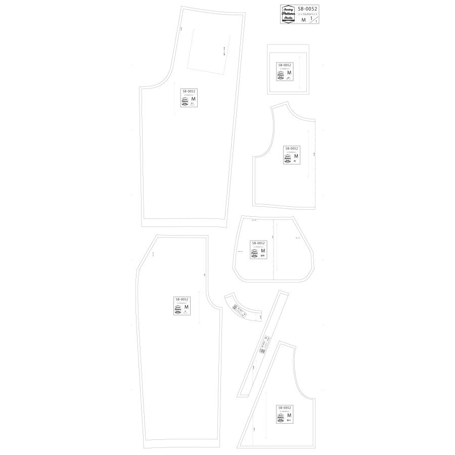 ワイドシルエットのシンプルサロペット　型紙　S M　L　LLサイズ<br>【ブティック社/型紙/大人服/パターン/3サイズ/レディース】 |  | 04