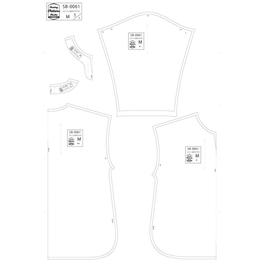 【型紙】スラッシュあきのブラウス(SB-0061)　型紙　S　M　L　LLサイズ 【ブティック社/型紙/大人服//かんたん/おしゃれ/】 |  | 02