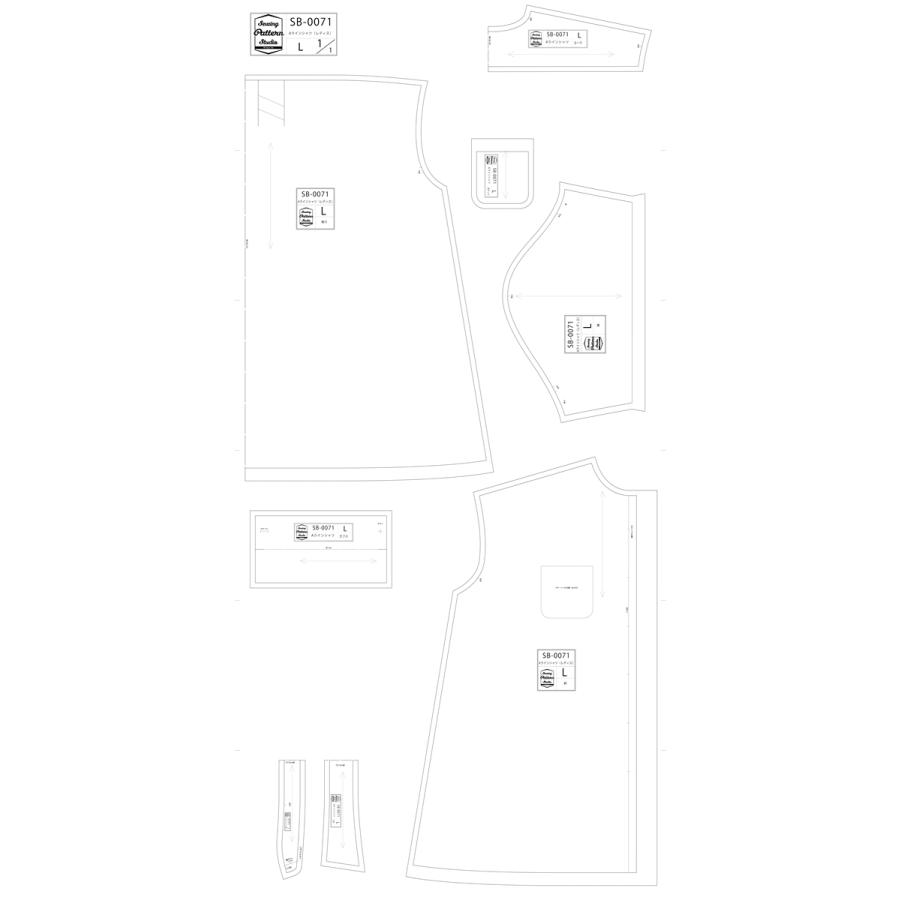 Aラインシャツ（レディス)　型紙　M　L　2L　３Lサイズ 【ブティック社/型紙/大人服/パターン/ソーイング/縫い代付き/レディス/4サイズ/かんたん/おしゃれ/】 |  | 02