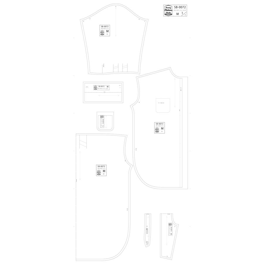スタンドカラーシャツ（メンズ)　型紙　S　M　Lサイズ 【ブティック社/型紙/大人服/パターン/ソーイング/縫い代付き/メンズ/３サイズ/かんたん/おしゃれ/】 |  | 02
