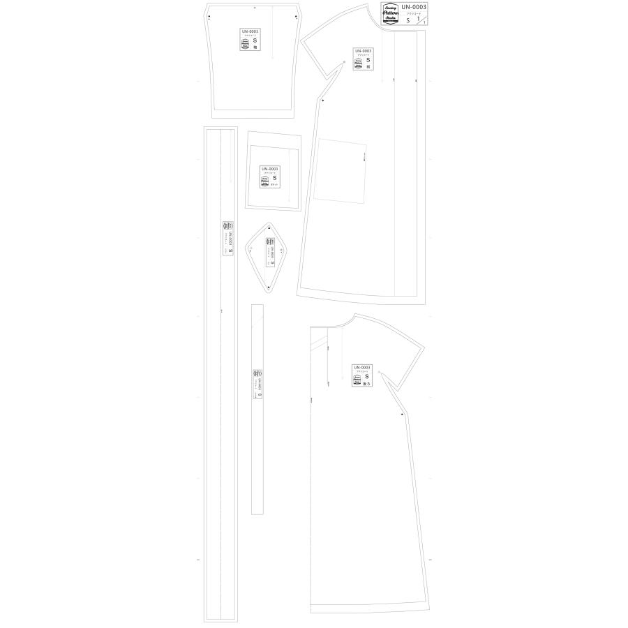 フワリコート  designed by UNO(UN-0003)　型紙　S　M　L  LLサイズ【ブティック社/型紙/大人服/パターン/レディース/ソーイング/おしゃれ/】 |  | 06