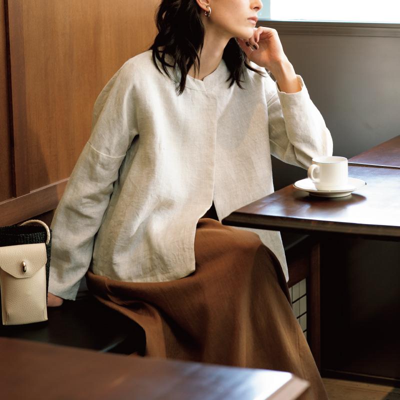 バンドカラーのジャケットdesigned by UNO　型紙　S M L LLサイズ【ブティック社/型紙/大人服/パターン/4サイズ/ジャケット/レディース/縫い代付き/ソーイング】 |  | 01